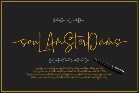 Soul Amsterdams Duo: A Modern Signature Typeface